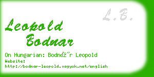 leopold bodnar business card